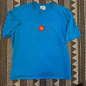 🎉3 for $20 Vintage 80s Studded & Embellished Tee/Made in USA by Sweet Blondie